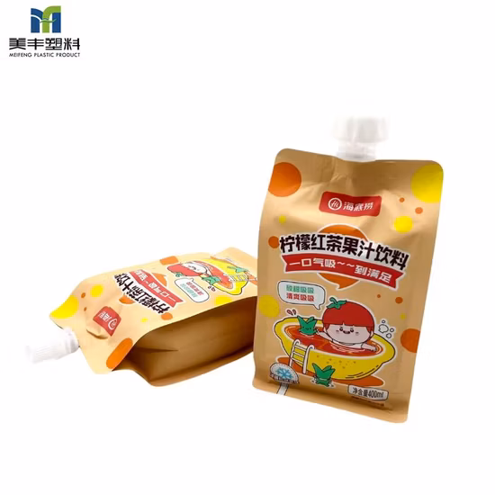 Sac de gelée sachet de bec en papier d'aluminium sacs en Mylar alimentaire sachet en plastique emballage sac en polyéthylène sachets de jus personnalisés
