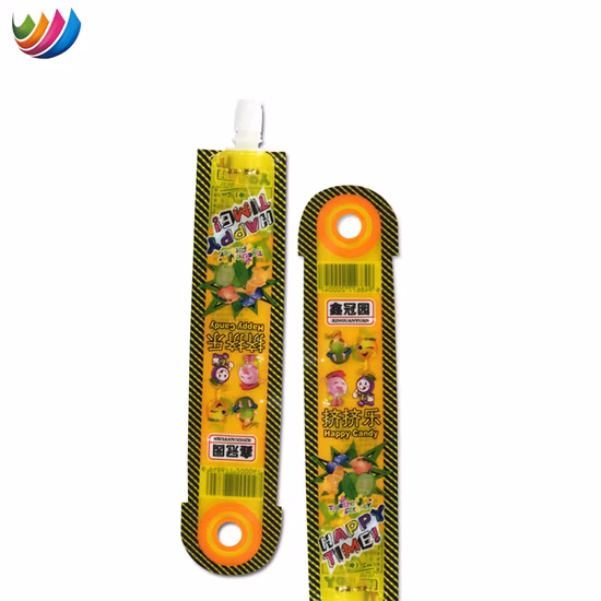 Custom Printing Jelly Juice Bag Plastic Packaging Spout Chocolate Liquid Pouch