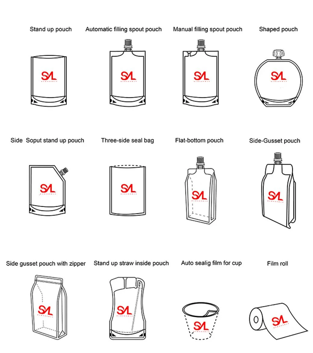 Milk Microorganism Tested Aluminum Foil Stand up Pouch with Spout Plastic Packaging Biodegradable Spout Pouches