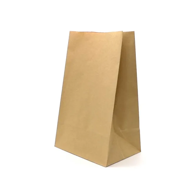 Wholesale Kraft Paper Bags Square Bottom Food Grocery Bag Bakery Bag