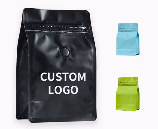 Custom Quad Seal Bag and Flat Bottom Pouch with Zipper for Food Manufacturers