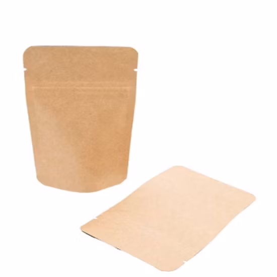 Hot Sale 250g Water Proof White Kraft Paper Window Bag Zip Lock Food Packaging Pouch