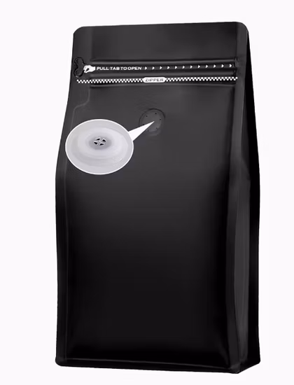 Sac à joint quadruple personnalisé et pochette à fond plat avec fermeture à glissière pour les fabricants de produits alimentaires