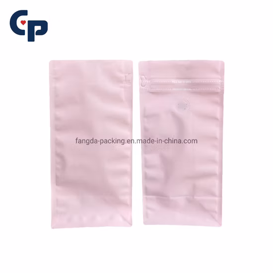Fermeture éclair refermable d'impression adaptée aux besoins du client tenez les poches de bloc de papier d'aluminium poches de sacs de café de fond plat