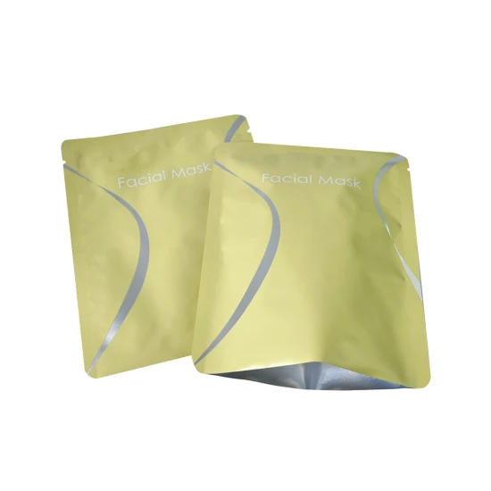 Impression personnalisée en gros feuille mate thermoscellage 3 sac d'emballage de masque facial de sachet de joint latéral