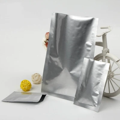 Sachet de papier d'aluminium à 3 joints latéraux avec pochette à fermeture éclair en Mylar en plastique à encoche pour écharpe/brosse à dents/emballage de vêtements