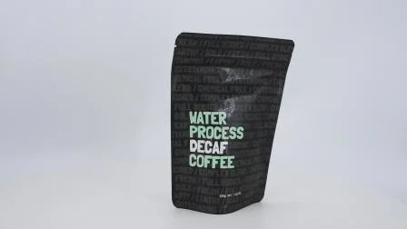 Emballage de café en feuille de mylar biodégradable imprimé personnalisé doublé d'aluminium thermoscellé Pochettes à fond plat avec valve