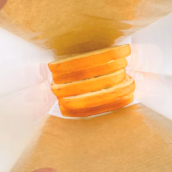 Sac de nourriture de pain de papier d'emballage en plastique stratifié par gousset latéral de fond plat de taille faite sur commande avec le lien de bidon