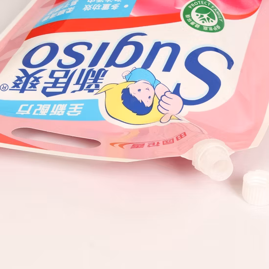 Sac d'emballage liquide de boisson en plastique emmêlé de taille personnalisée en gros transparent tenir la poche claire avec le bec