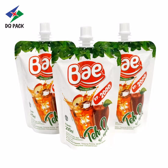 Finition brillante blanche de poche de bec de conditionnement en plastique de Doypack de PE