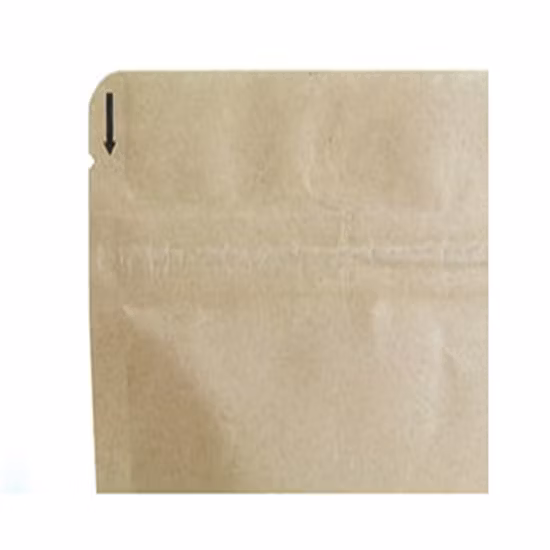 Hot Sale 250g étanche à l'eau papier kraft blanc fenêtre sac fermeture éclair pochette d'emballage alimentaire
